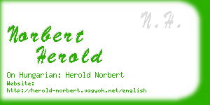 norbert herold business card